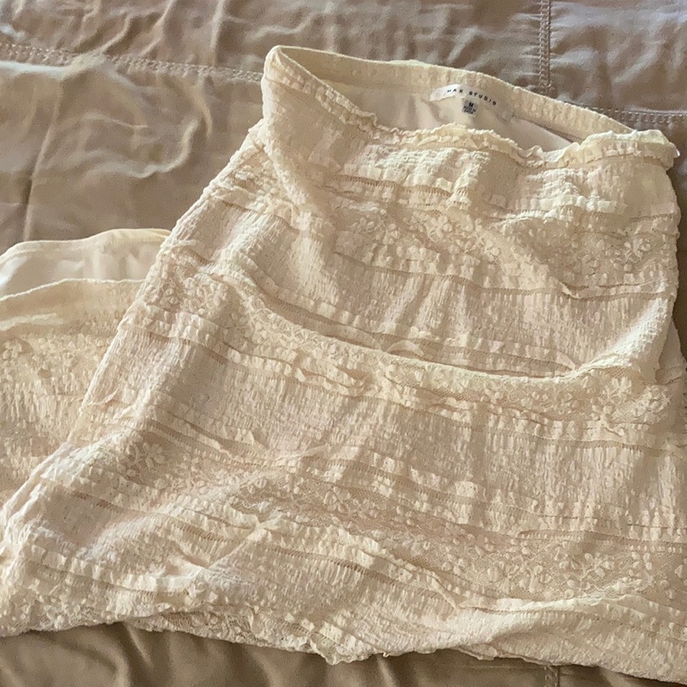 Max studio Boho lacy maxi skirt